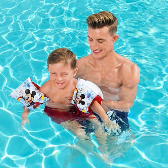 Bestway Schwimmflügel aus Vinyl für 3-6 Jahre Mickey Mouse 23x15cm Weiße Mickey & Freunde