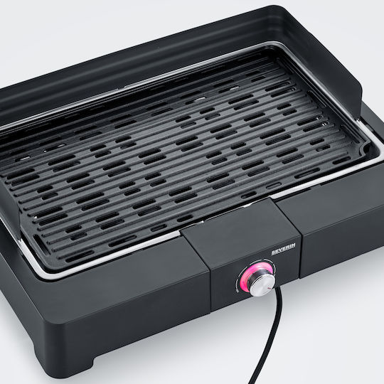 Severin Επιτραπέζια Ηλεκτρική Ψησταριά Σχάρας 2200W Ανοξείδωτη με Ρυθμιζόμενο Θερμοστάτη 44.5x26εκ.