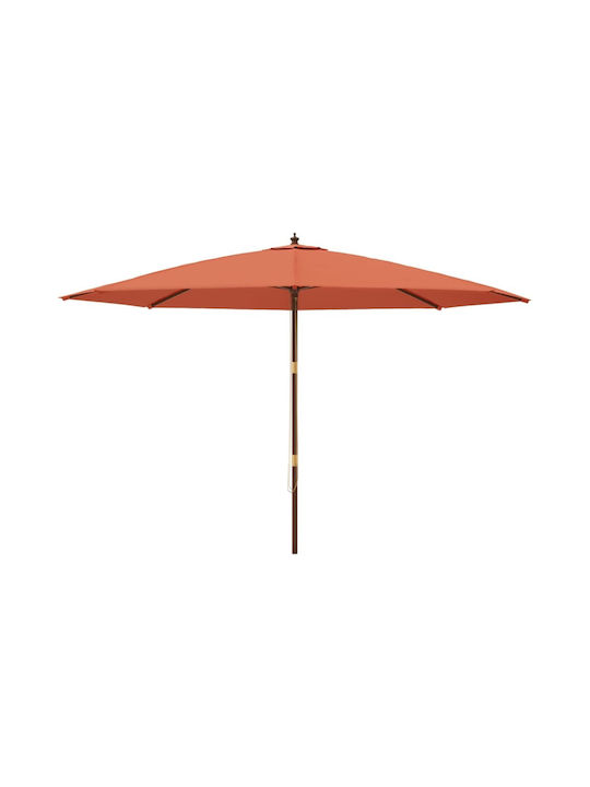 Στρογγυλή Ξύλινη Terracotta Φ4m