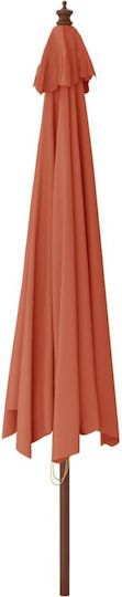 Umbrelă Rotundă Din Lemn Terracotta Φ4xÎ2,73m