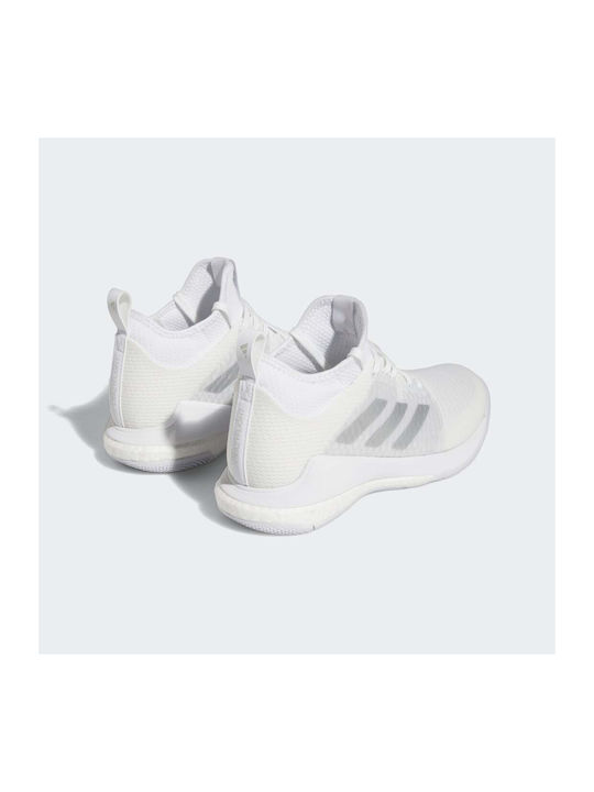 adidas gazelle silver green womens adidas Women's Crazyflight 6 Mid Volleyball Shoe White/Silver / 13 main image 1
