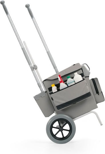 TTS Cleaning Hotel Housekeeping Cart with Dimensions W72xD49xH104cm. Gray 1pcs