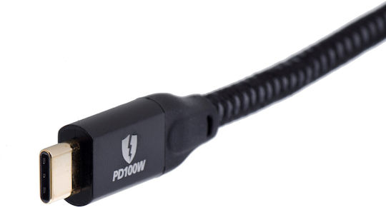 Orico Braided USB 3.2 Cable USB-C Male - USB-C Female 100W PD Black 1m