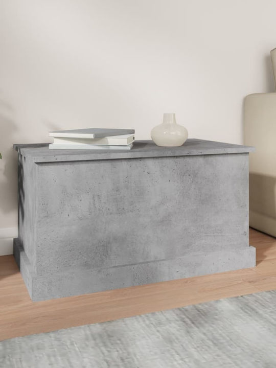 vidaXL Wooden Storage Box with Lid Gray 70x40x38cm