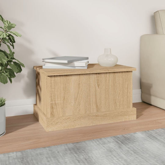 vidaXL Sonoma Дърво Кутия за съхранение с капак Кафяв 50x30x28см 1бр