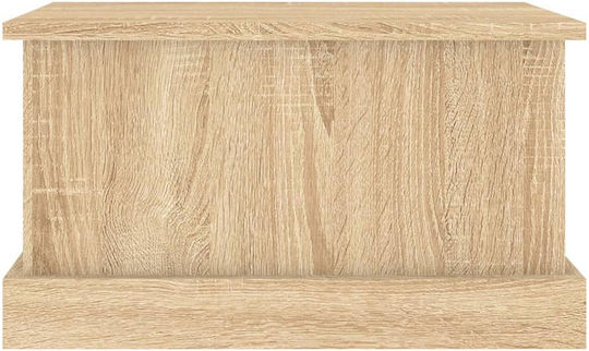 vidaXL Sonoma Дърво Кутия за съхранение с капак Кафяв 50x30x28см 1бр