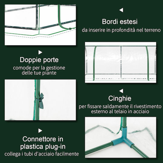 Outsunny 845-305V02 Acoperire Sera 2x1x0.8m