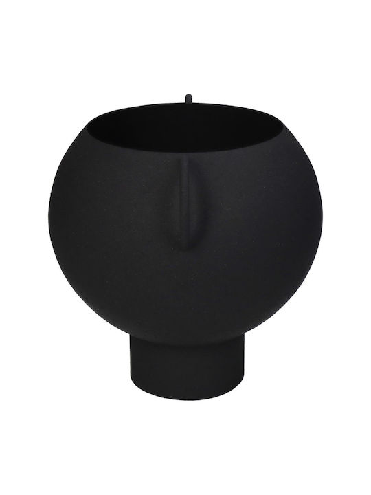 ArteLibre Planter Metal Black 19.5x19.5x17cm.