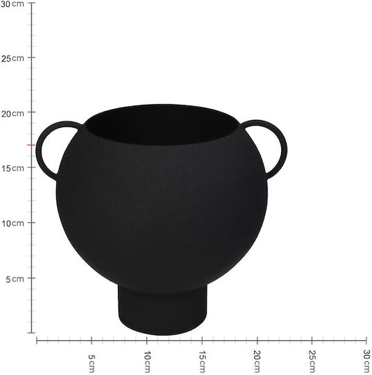 ArteLibre Übertopf Metall Schwarz 19.5x19.5x17εκ.