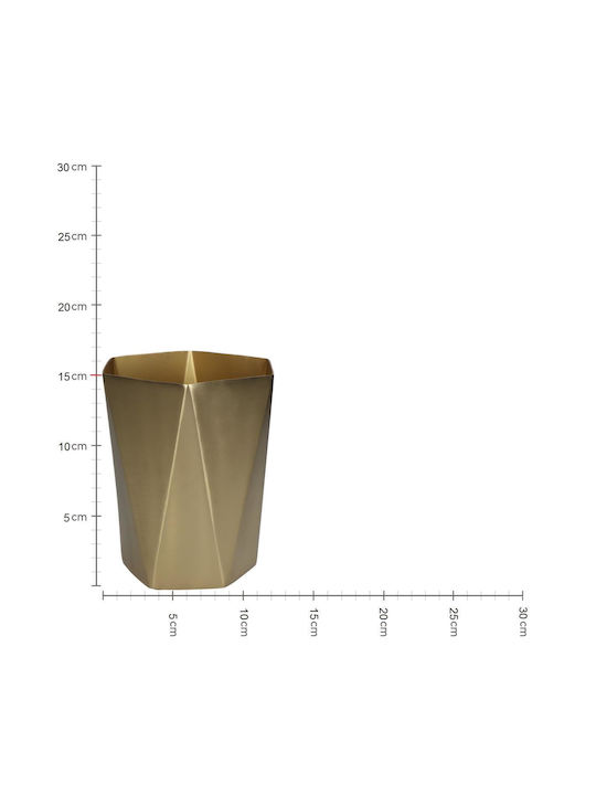 ArteLibre Planter Metal Gold 13x13x15cm.