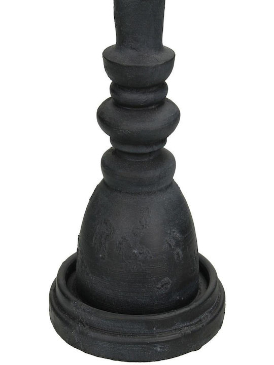ArteLibre Kerzenhalter Polyresin in Schwarz Farbe 8.5x8.5x25cm 1Stück