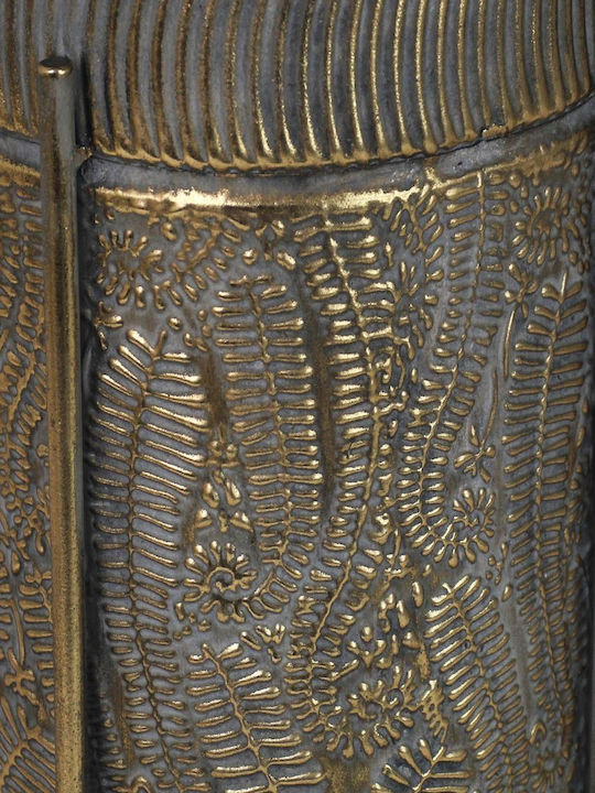 ArteLibre Übertopf Metall Gold mit Gestell 30x30x65εκ.