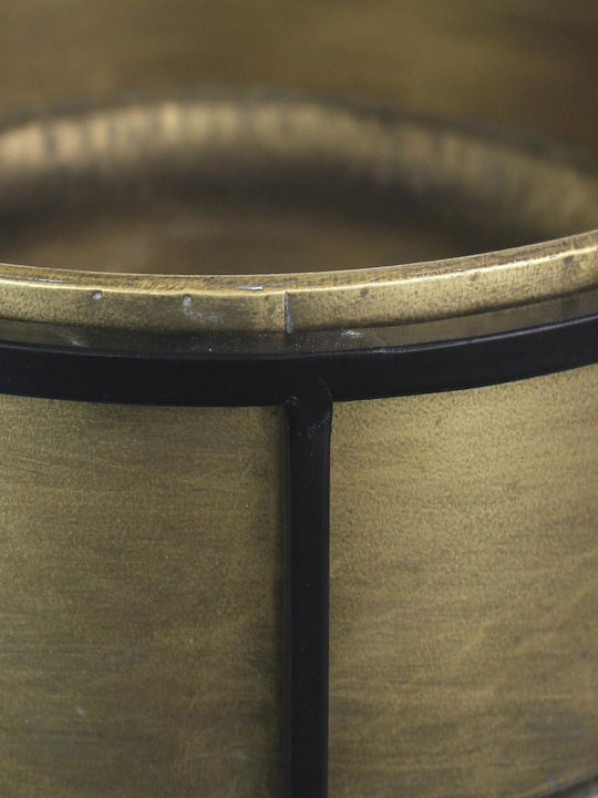 ArteLibre Planter Metal Gold with Stand 45x45x65.5cm.