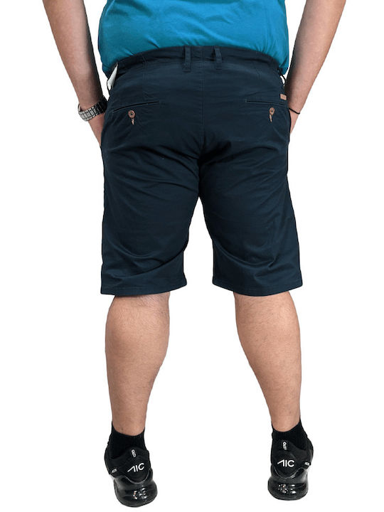 Double Men's Shorts Chino Navy Blue