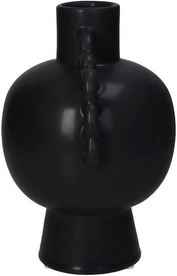 ArteLibre Vază Decorativă Ceramică Negru 17.4x13.7x20.5cm 1buc