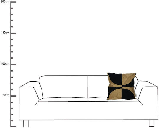 ArteLibre Sofa Cushion 100% Cotton Beige 45x45cm