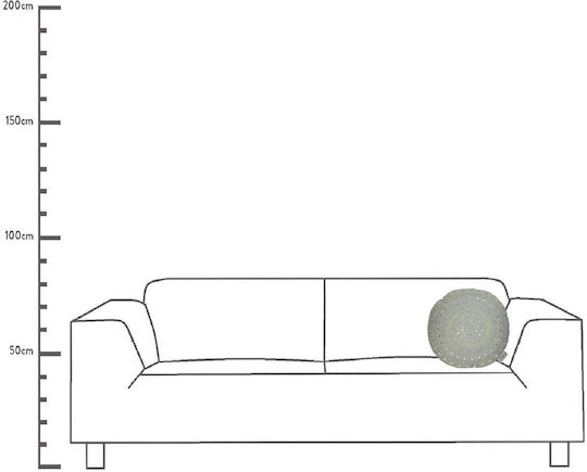 ArteLibre Sofa Cushion 100% Cotton Ecru 37x37cm