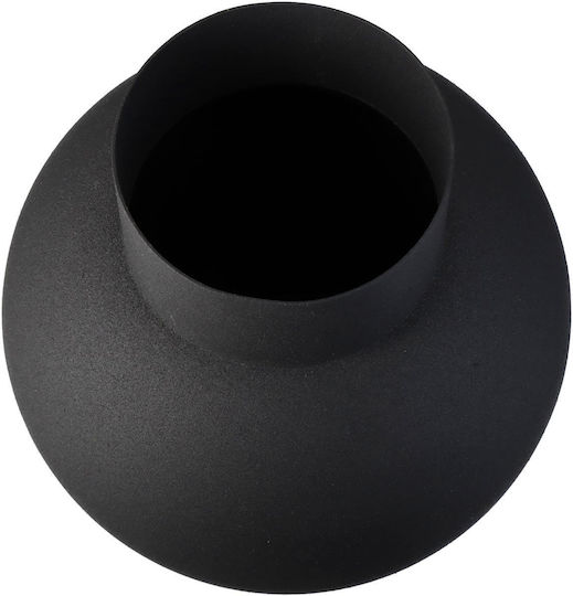 ArteLibre Vază Decorativă Metalic Negru 20x20x27cm 1buc