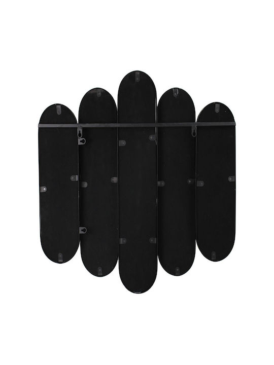 ArteLibre Oglindă de Perete cu Negru Ramă din Metalic 56x65.5cm 1buc
