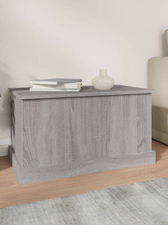 vidaXL Sonoma Дърво Кутия за съхранение с капак Сив 70x40x38см 1бр