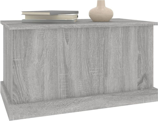 vidaXL Sonoma Дърво Кутия за съхранение с капак Сив 70x40x38см 1бр