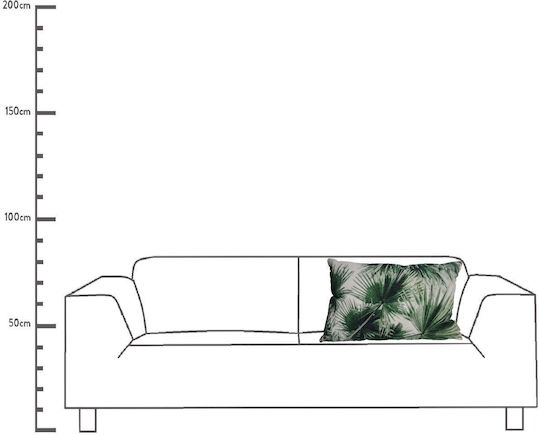 ArteLibre Sofa Cushion 100% Cotton Green 40x60cm