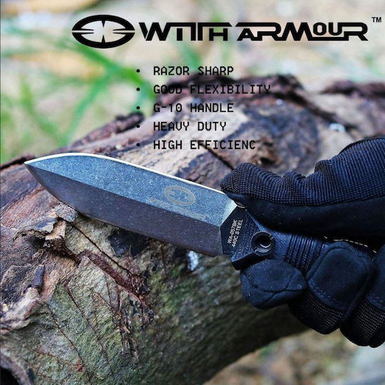 WithArmour Bayonet Cuțit Negru în Toc