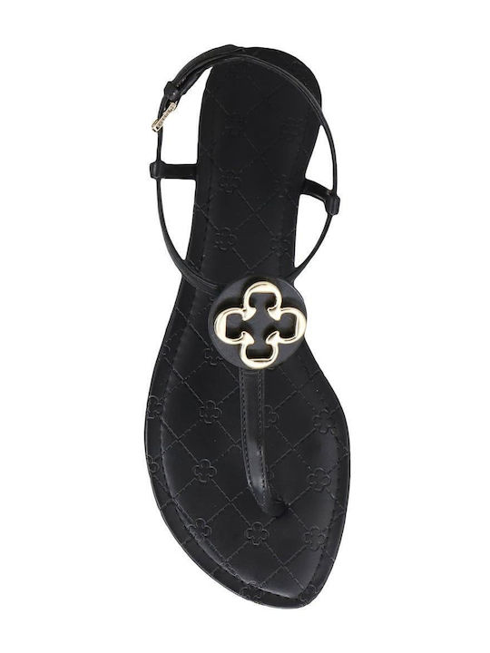Damen Flache Sandalen Schwarz