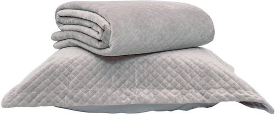 Borea Borea Decorative Pillow Case Quilt Cover Made of Gray Velvet 70x50 cm