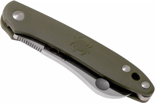 Spyderco Roadie Pocket Knife Automatic Green in Sheath