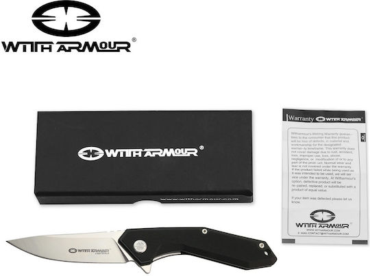 WithArmour Gent Pocket Knife Black with Blade made of Stainless Steel