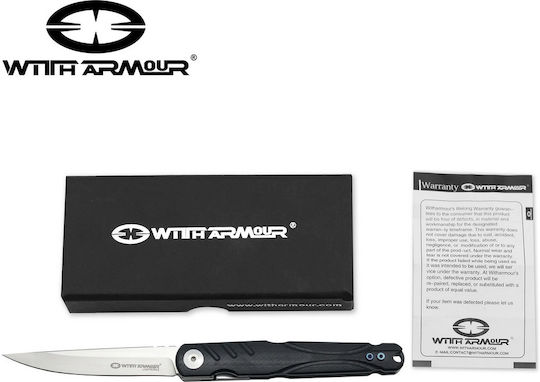 WithArmour Stark Pocket Knife Black with Blade made of Stainless Steel