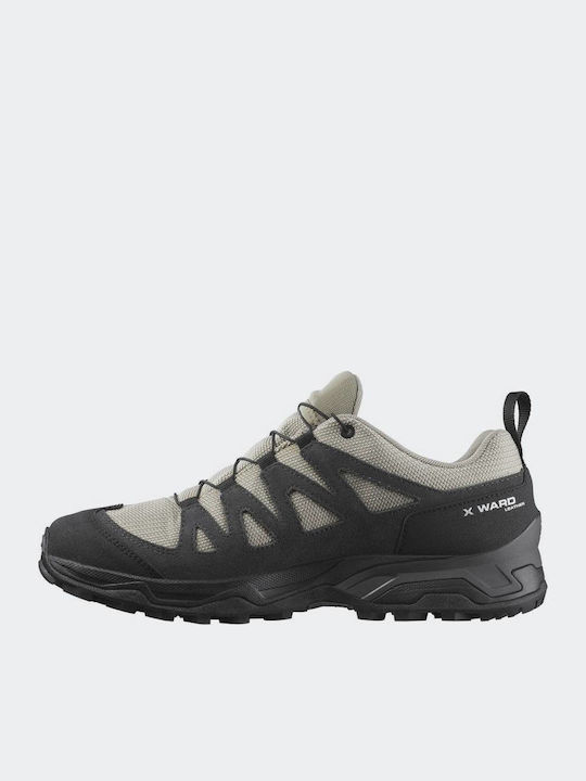 Salomon X Ward GTX Men's Waterproof Hiking Shoes with Gore-Tex Membrane Khaki / Black / Pewter