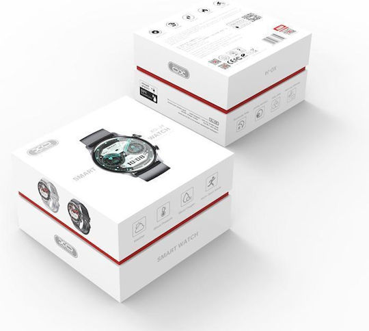 XO J4 Smartwatch με Παλμογράφο (Μαύρο)