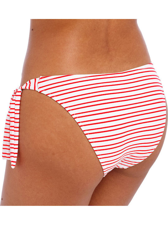 Bikini Slip με Κορδονάκια Κόκκινο