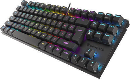 Genesis Thor 303 Gaming Μηχανικό Πληκτρολόγιο Tenkeyless με Outemu Peach Silent διακόπτες και RGB φωτισμό (Αγγλικό US)