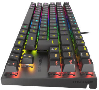 Genesis Thor 303 Gaming Μηχανικό Πληκτρολόγιο Tenkeyless με Outemu Peach Silent διακόπτες και RGB φωτισμό (Αγγλικό US)