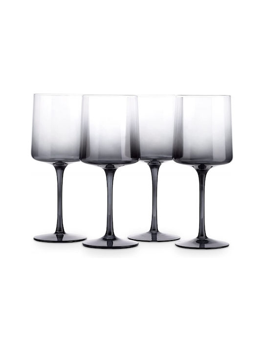 Navaris Set of Glasses for White and Red Wine made of Glass in Gray Color Stemmed 400ml 4pcs