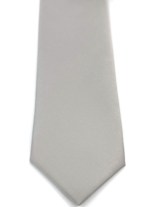 Legend Accessories Σετ Ανδρικής Γραβάτας Μονόχρωμη σε Γκρι Χρώμα
