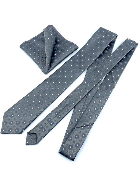 Legend Accessories Men's Tie Set Printed Gray