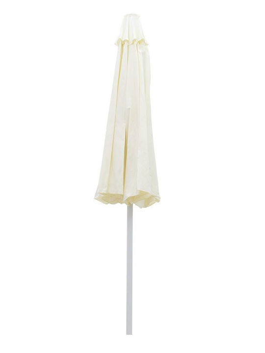 Umbrelă Rotundă Metalică Mongo Ecru Φ2m