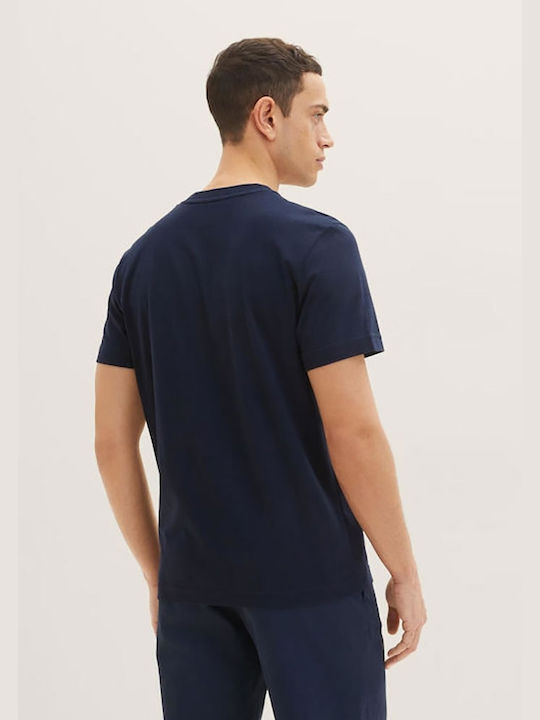 Tom Tailor Ανδρικό T-shirt Navy Μπλε με Στάμπα