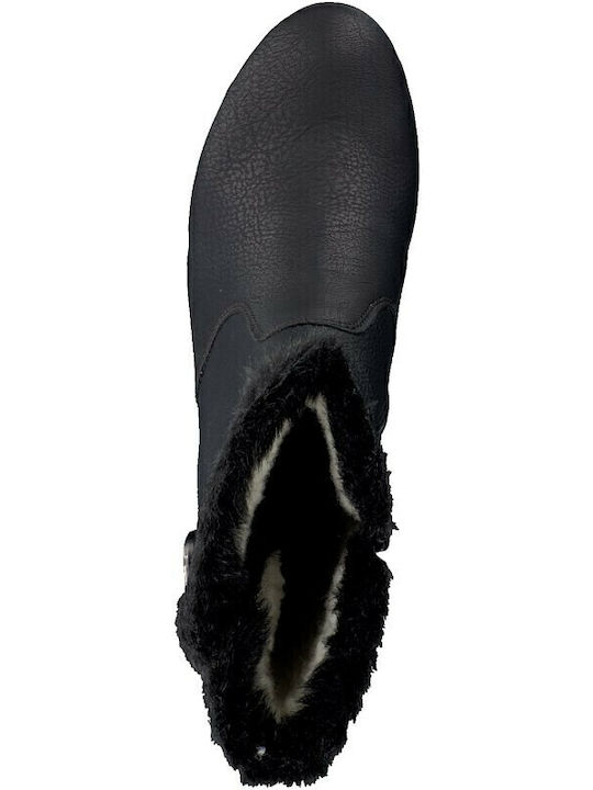 Damenstiefel mit Pelz Schwarz Y8079-00