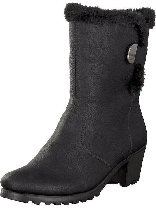 Damenstiefel mit Pelz Schwarz Y8079-00