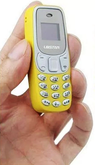 L8STAR BM10 Mini Dual SIM Κινητό με Κουμπιά Κίτρινο