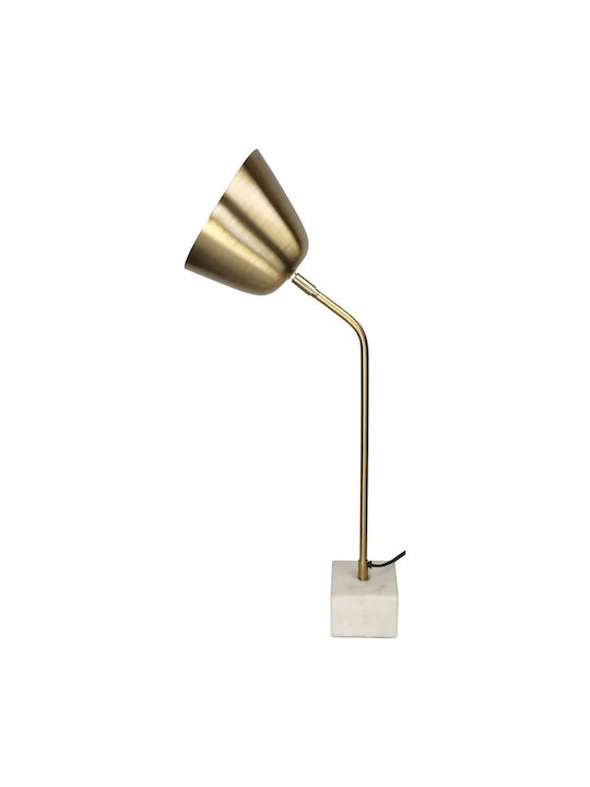 ArteLibre Metal Lampă de masă cu Abajur Auriu și Bază Alb