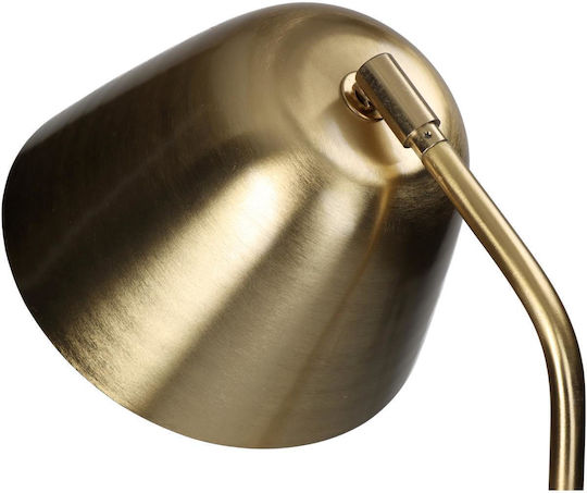 ArteLibre Metal Table Lamp with Gold Shade and White Base