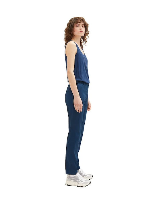 Tom Tailor Damen Stoff Hose Blau