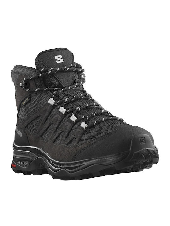 Salomon X Ward Mid GTX Women's Hiking Waterproof Boots With Gore-Tex Membrane Ebony Phantom Black