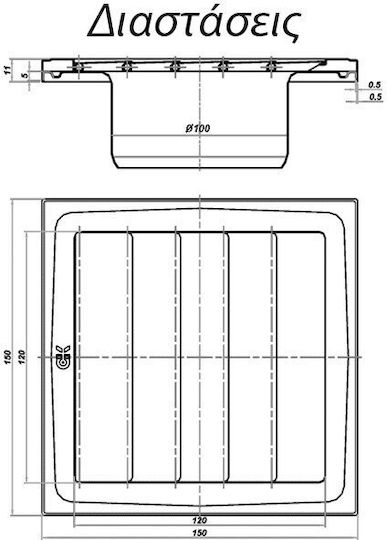Mmotors Vent Louver 15x15cm Square Gravity